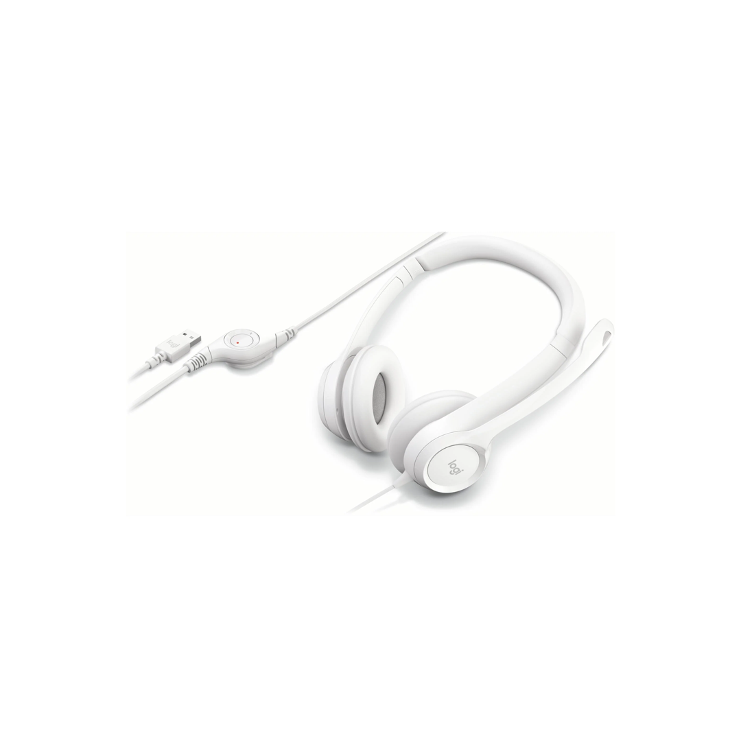 Logitech H390 Corded Headset - Off White in Qatar Logitech H390 Corded Headset - Off White in Qatar